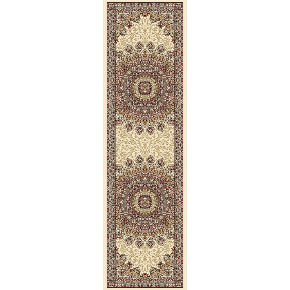 Dynamic Rugs 57090-6484 Ancient Garden 2.2 Ft. X 11 Ft. Finished Runner Rug in Ivory